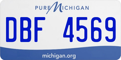 MI license plate DBF4569
