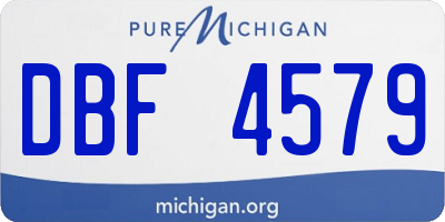 MI license plate DBF4579