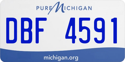 MI license plate DBF4591