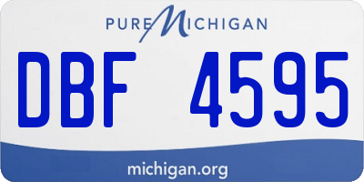 MI license plate DBF4595