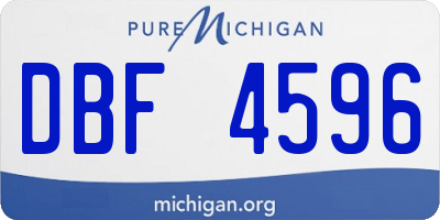 MI license plate DBF4596
