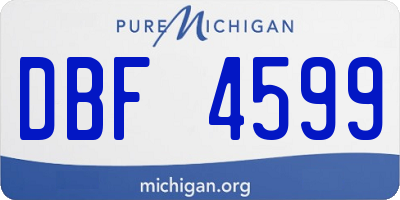 MI license plate DBF4599