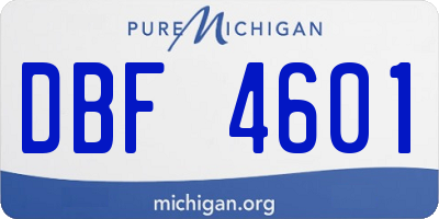 MI license plate DBF4601