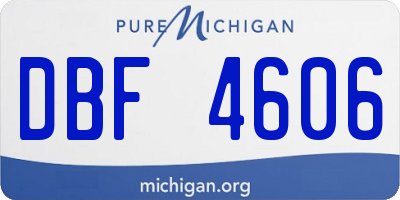 MI license plate DBF4606