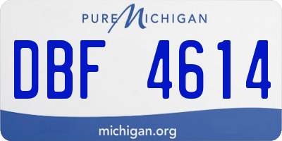 MI license plate DBF4614