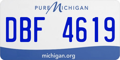 MI license plate DBF4619