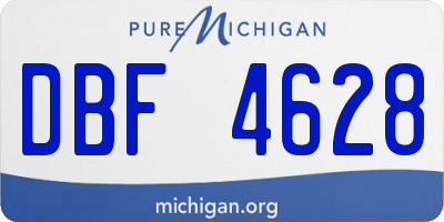 MI license plate DBF4628