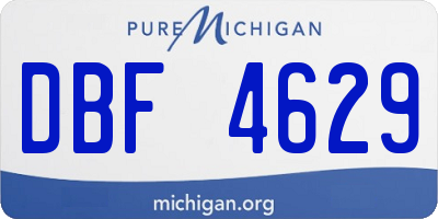 MI license plate DBF4629