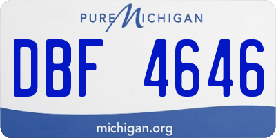 MI license plate DBF4646