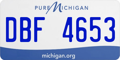 MI license plate DBF4653
