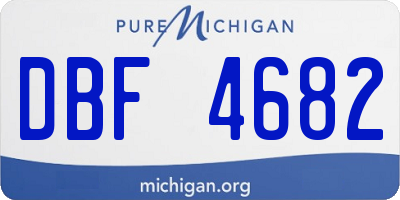 MI license plate DBF4682