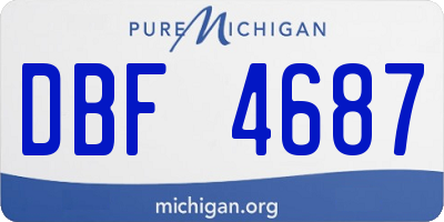 MI license plate DBF4687