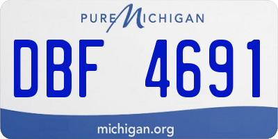 MI license plate DBF4691