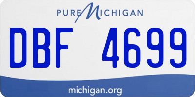 MI license plate DBF4699