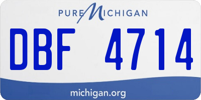 MI license plate DBF4714