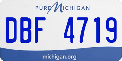MI license plate DBF4719