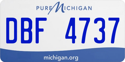 MI license plate DBF4737