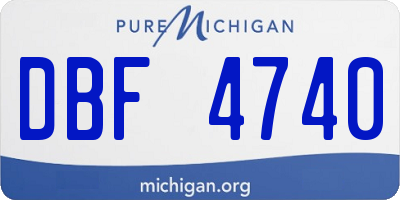 MI license plate DBF4740