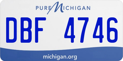 MI license plate DBF4746