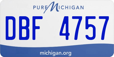 MI license plate DBF4757
