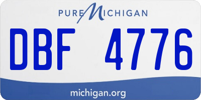 MI license plate DBF4776