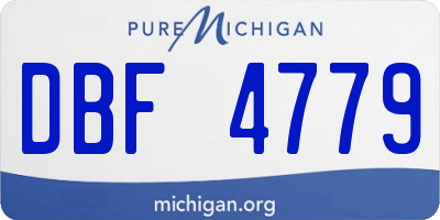 MI license plate DBF4779