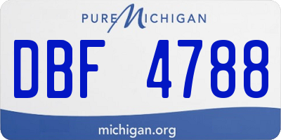 MI license plate DBF4788