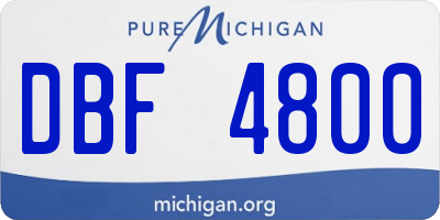 MI license plate DBF4800