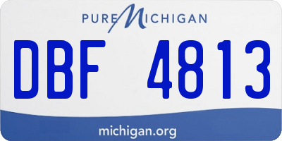 MI license plate DBF4813