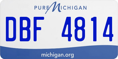 MI license plate DBF4814