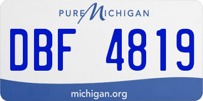 MI license plate DBF4819
