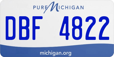 MI license plate DBF4822