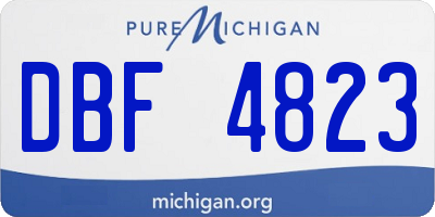 MI license plate DBF4823