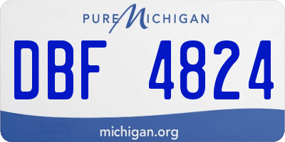 MI license plate DBF4824