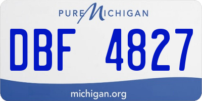 MI license plate DBF4827