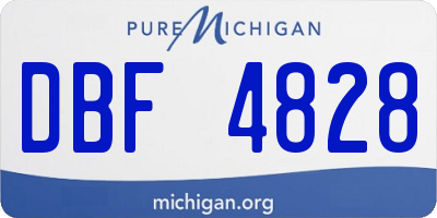 MI license plate DBF4828