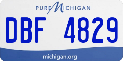 MI license plate DBF4829