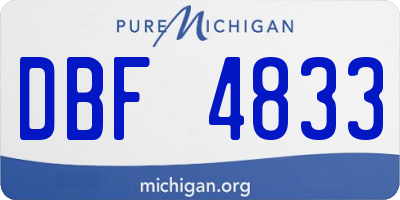 MI license plate DBF4833