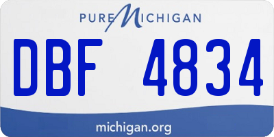 MI license plate DBF4834