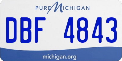 MI license plate DBF4843
