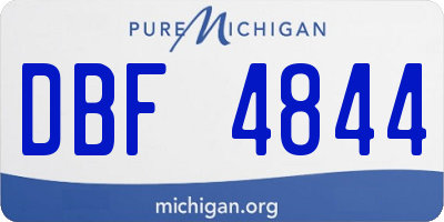 MI license plate DBF4844