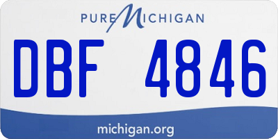 MI license plate DBF4846