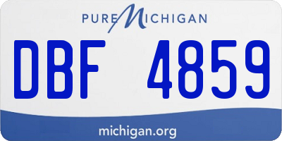 MI license plate DBF4859