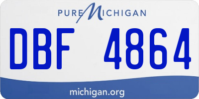 MI license plate DBF4864