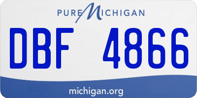 MI license plate DBF4866