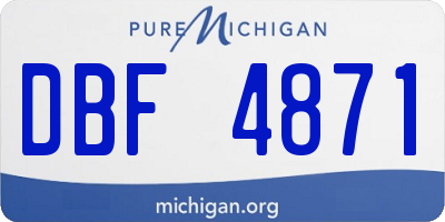 MI license plate DBF4871