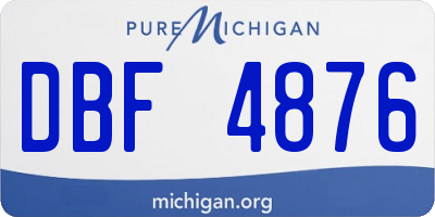 MI license plate DBF4876