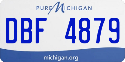 MI license plate DBF4879