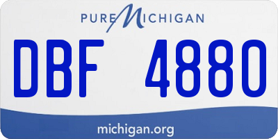 MI license plate DBF4880