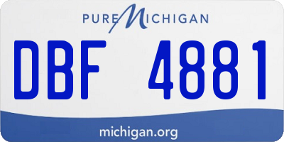 MI license plate DBF4881